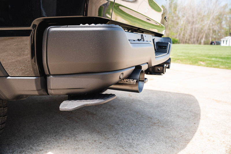 RAM 1500 Performance Exhaust - Dual Rear Exit - CORSA Performance - Cat Back Dual Wall Tips - Gun Metal - `25-`26